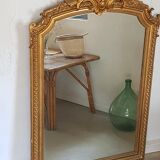 Former mirror gilded with pediment - 153 x 101 - Style Napoleon III