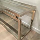 Console en chrome et verre