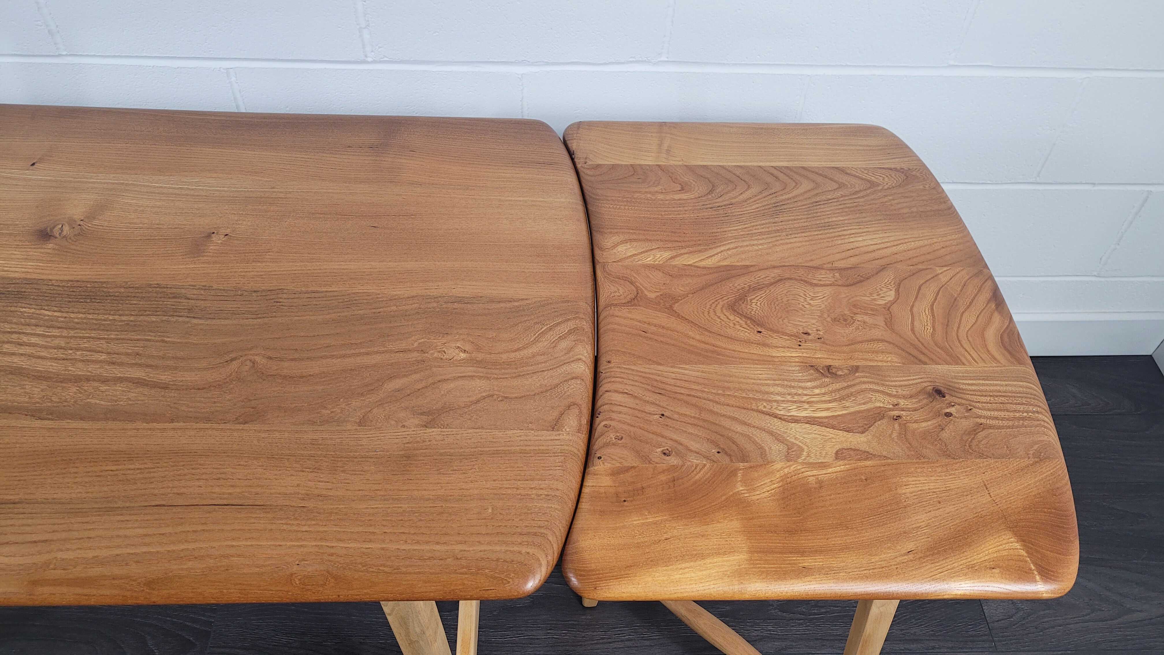 Ercol CC 41 Plank Dining Table & Extension Table, 1950s, 1960s