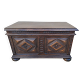 Old vintage wooden chest old toy