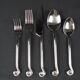 Ensemble de couverts design torsadé en spirale artisanal set de 5