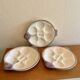 Fish-shaped oyster plates West Germany