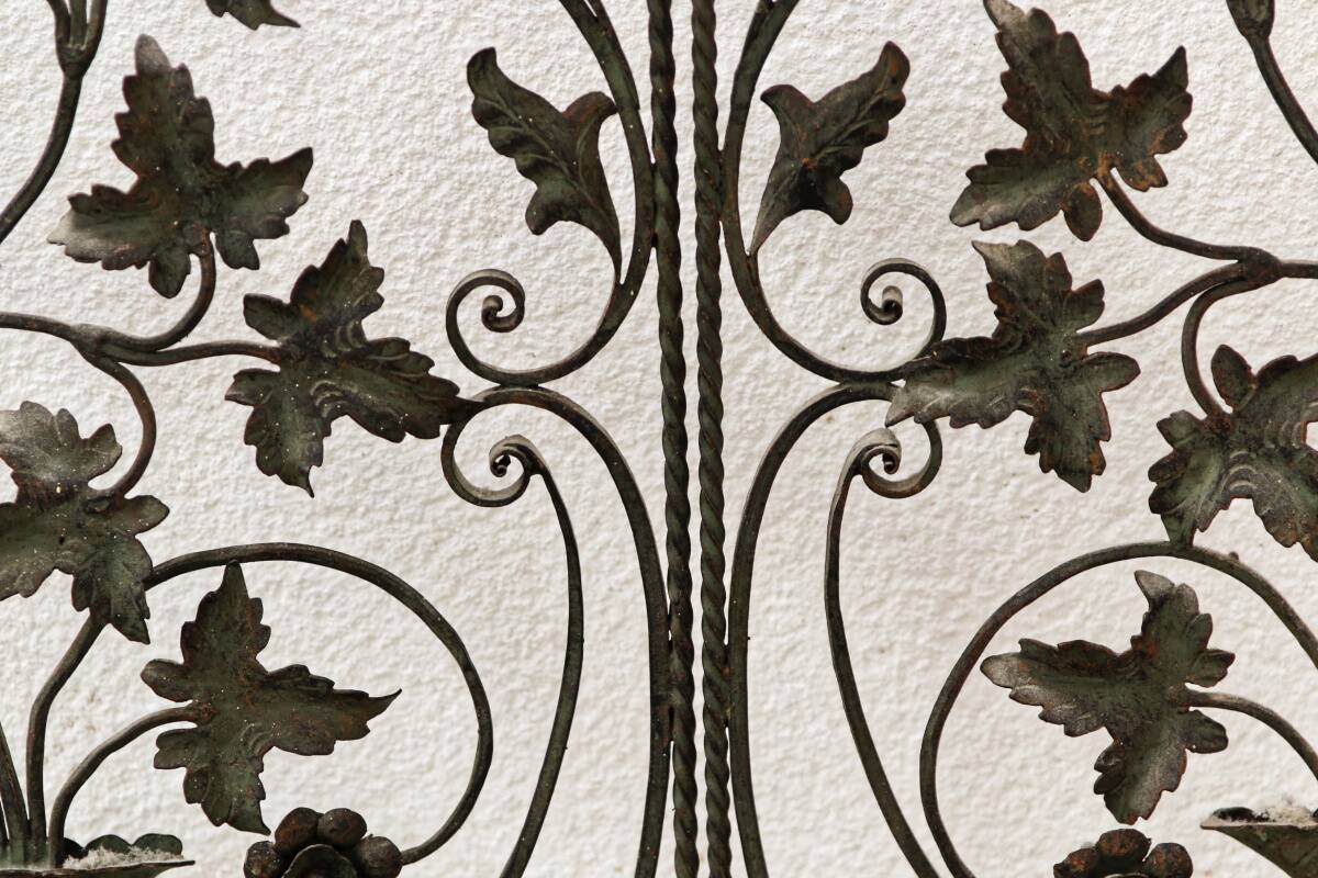 Wrought iron wall gate