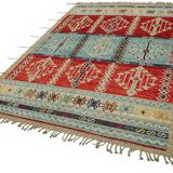 Hand-Knotted Turkish Contemporary 205 cm x 292 cm Multicolor Wool Carpet