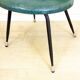 Set of Spanish Iron and Green Skai Club Chairs, 1960s