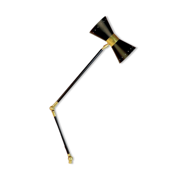Articulated dabolo lamp brass & marble