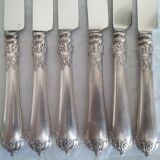 12 knives with silver-plated handles