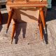 Pair of cherry wood marquetry bedside tables