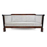 19th Century Biedermeier Mahogany Feather Two Armchairs and Sofa, Vienna