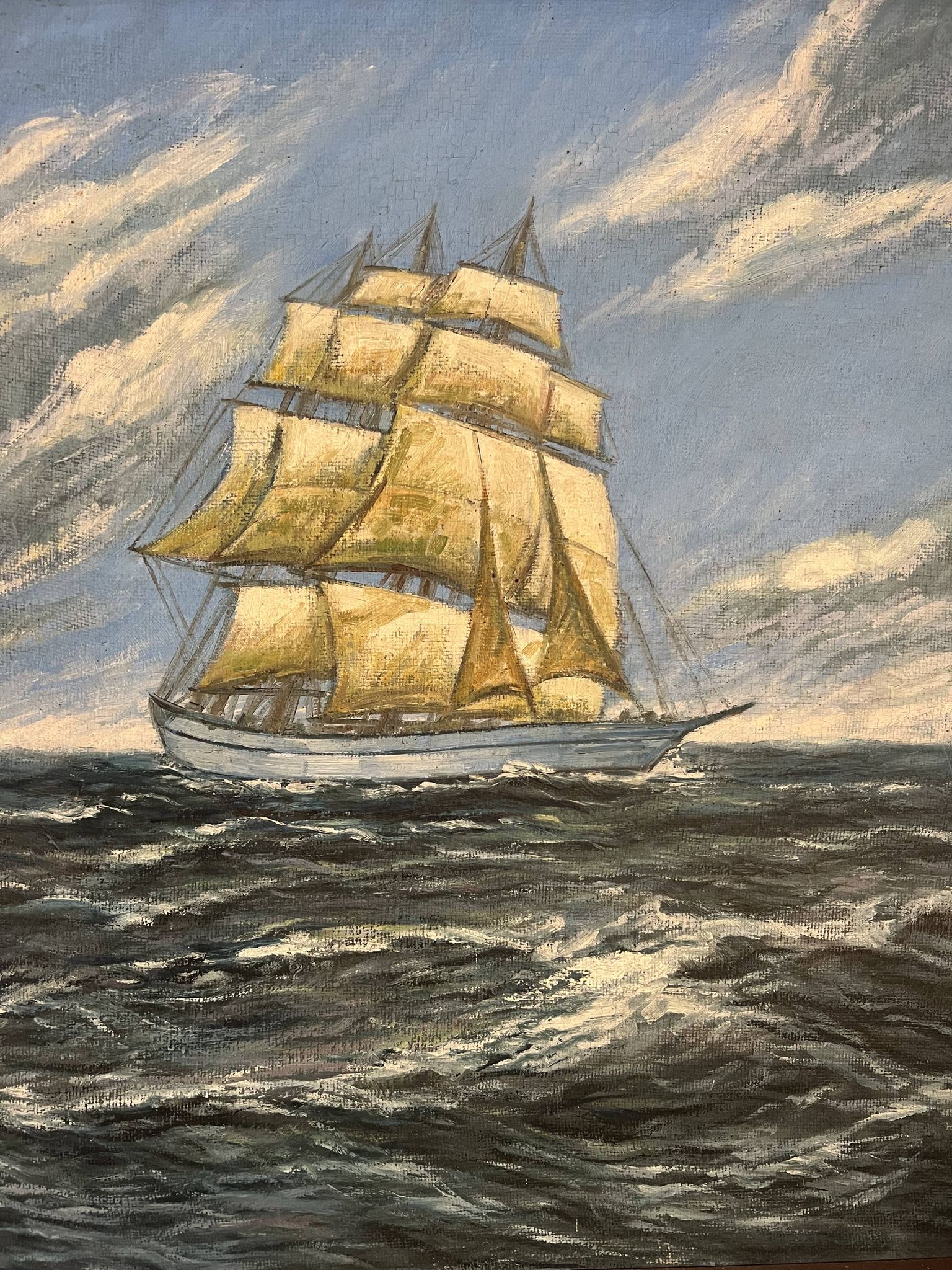 Tableau marine bateau en mer
