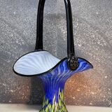 Panière en verre soufflé