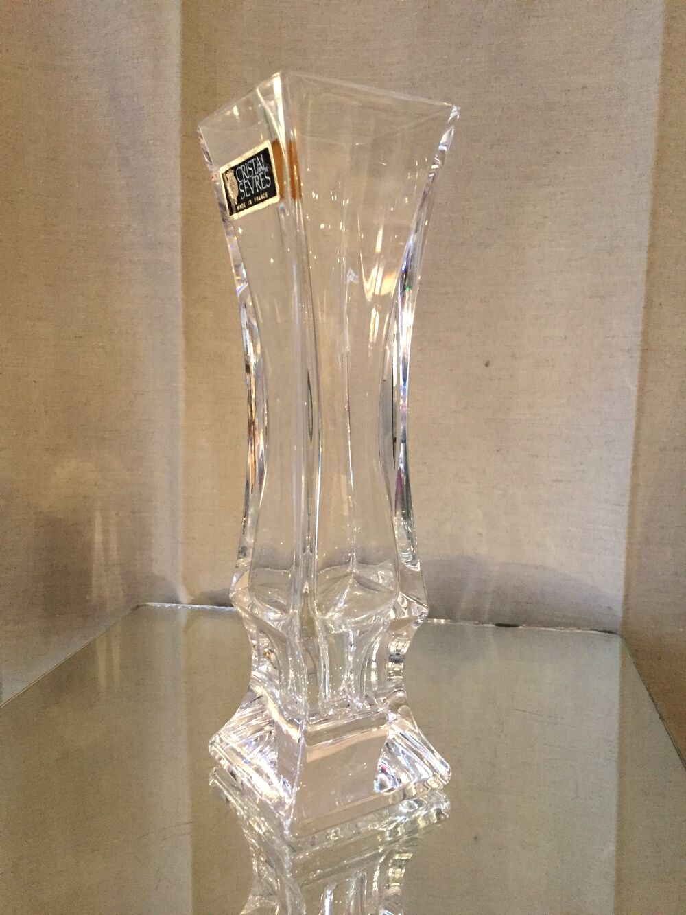 Soliflore vase in Sevres crystal