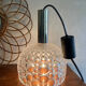 Glass pendant lamp with bubble patterns - 1960s