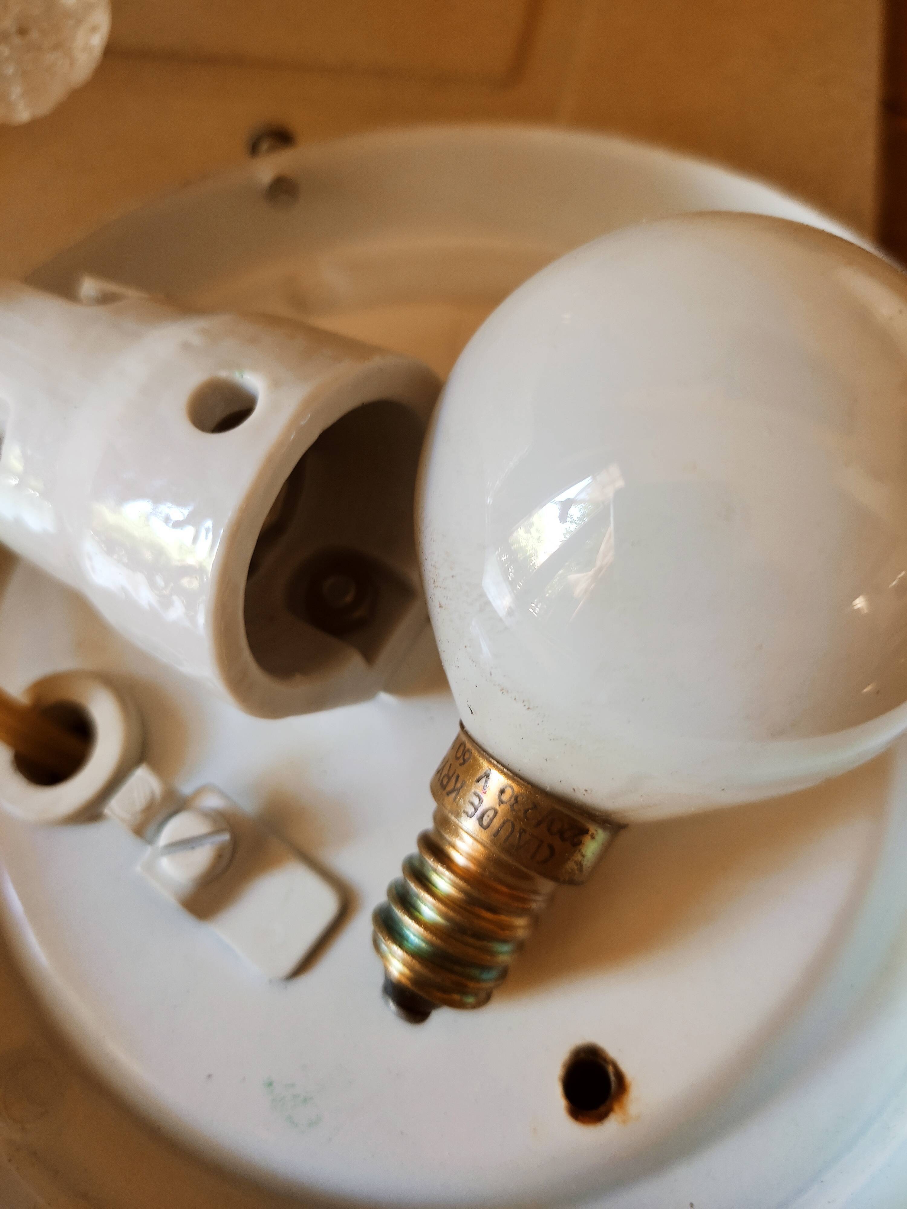 Textured glass ceiling lamp