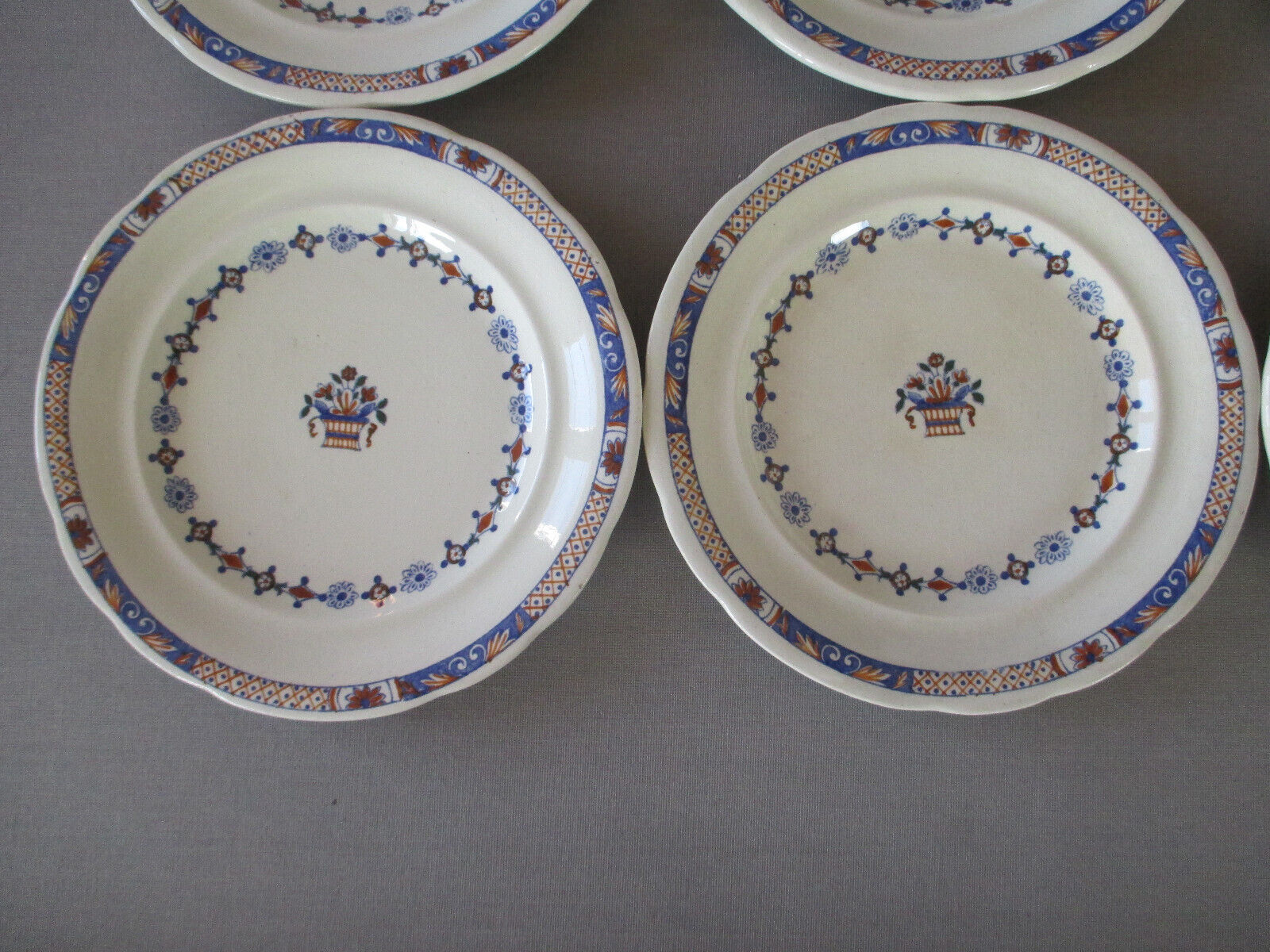 12 bread plate dessert Rouen E. Bourgeois