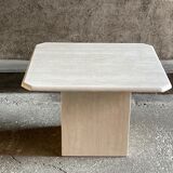 Square travertine coffee table, 1960s