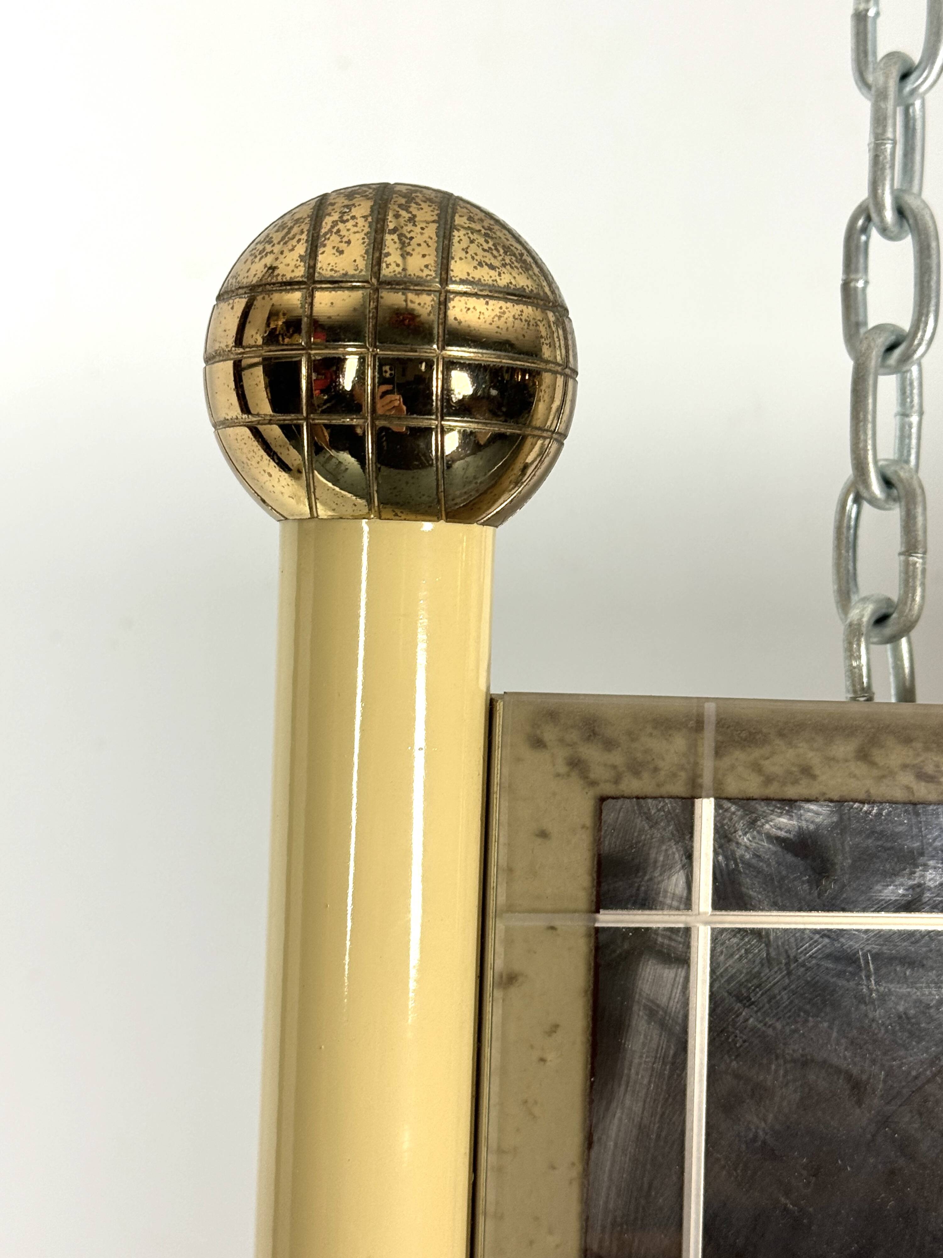 Italian Vintage Mirror in Tommaso Barbi style. Italy 1970s