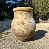 Ancient terracotta pottery jar