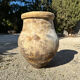 Ancient terracotta pottery jar