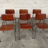Set of 6 stackable school chairs