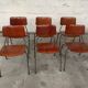Set of 6 stackable school chairs