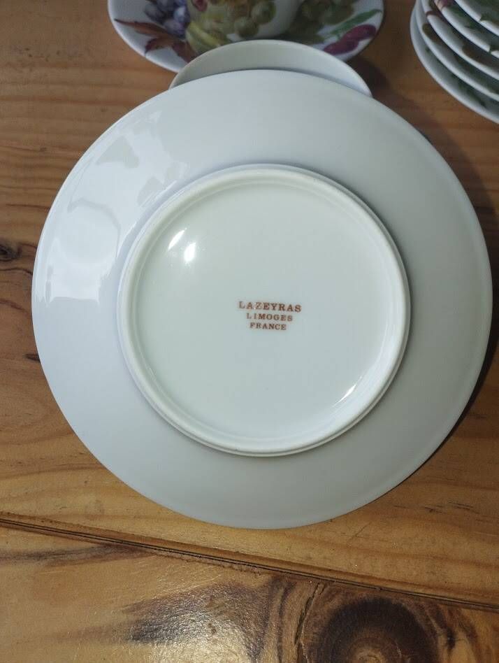 Coffee service for 8 people in limoges porcelain lazeyras – brand new condition