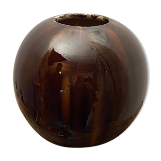 Art Deco Terracotta Spherical Vase by Albert Hellies