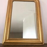 Miroir ancien Louis Philippe perlé doré vintage 56x80cm