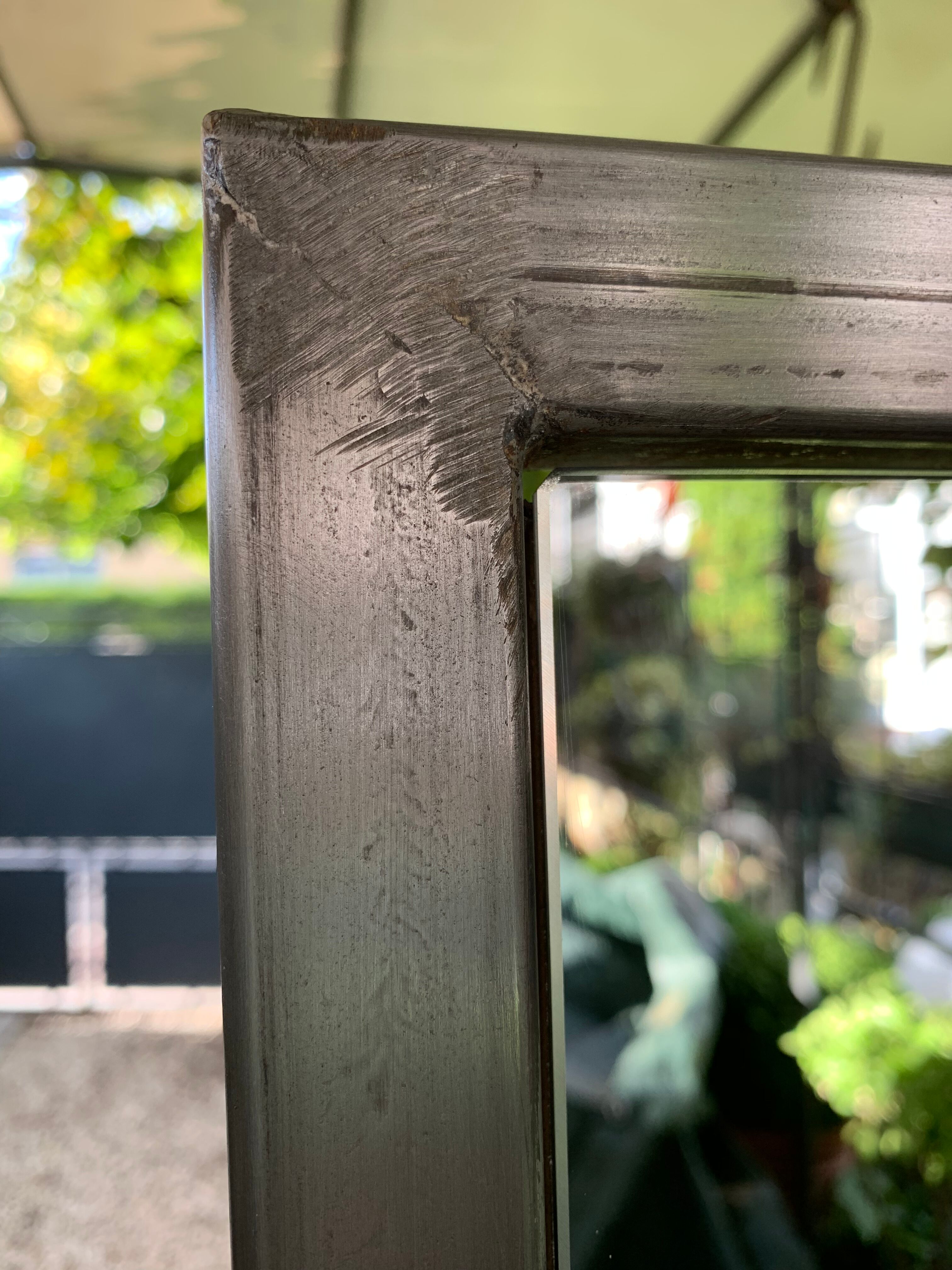 Double-sided workshop mirror on wheels 104x53 cm