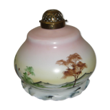 Hand-painted opaline lampshade