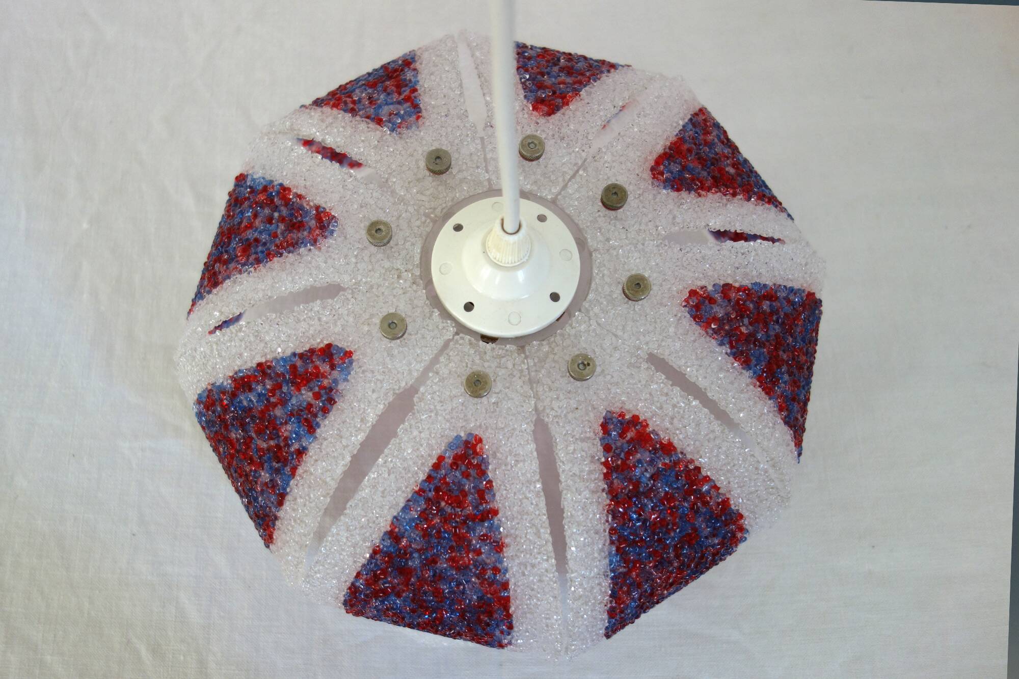 Vintage 70s perspex pendant light