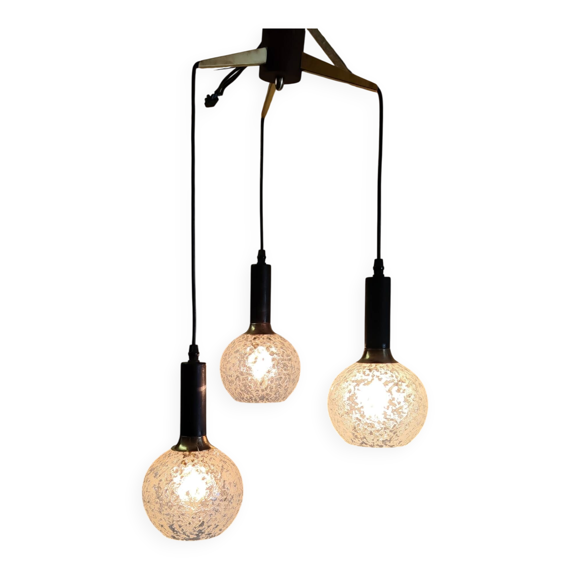 Chandelier with 3 lights - 1950s/60s