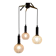 Chandelier with 3 lights - 1950s/60s