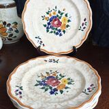 5 flat earthenware plates from Longchamp - Mistral