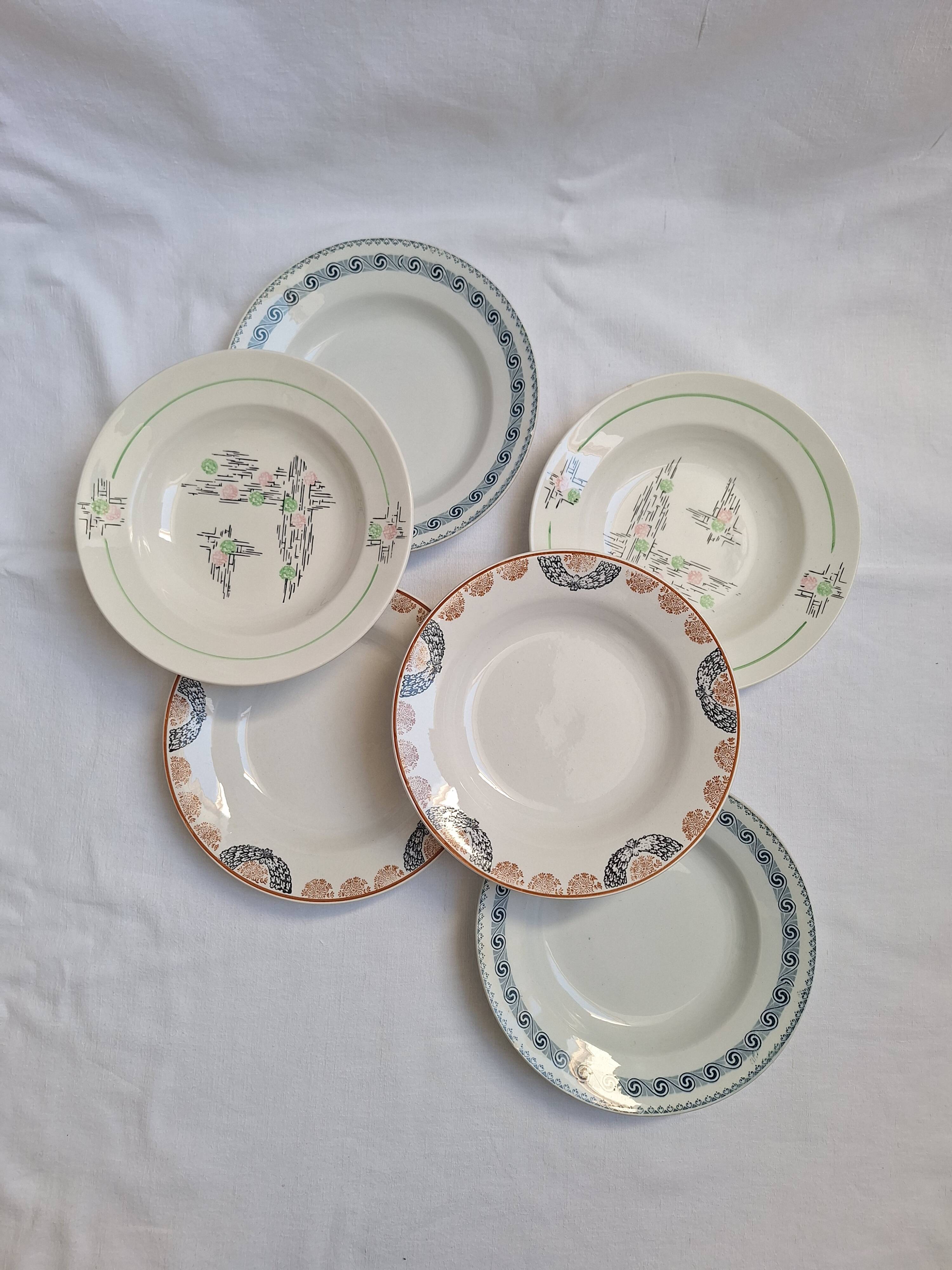 Assiettes creuses HBCM, St Amand