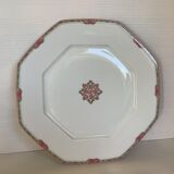 Assiette octogonale mille roses pyramide field Haviland Limoges