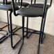Set of 6 tubular stools with faux leather, 1970s-1980s.