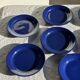 Set of 12 vintage blue ceramic plates D23