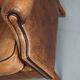 Fauteuil hollandais vintage en cuir cognac