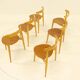 Heart dining set, designed by Hans Wegner for Fitz Hansen,  Denmark 1960s