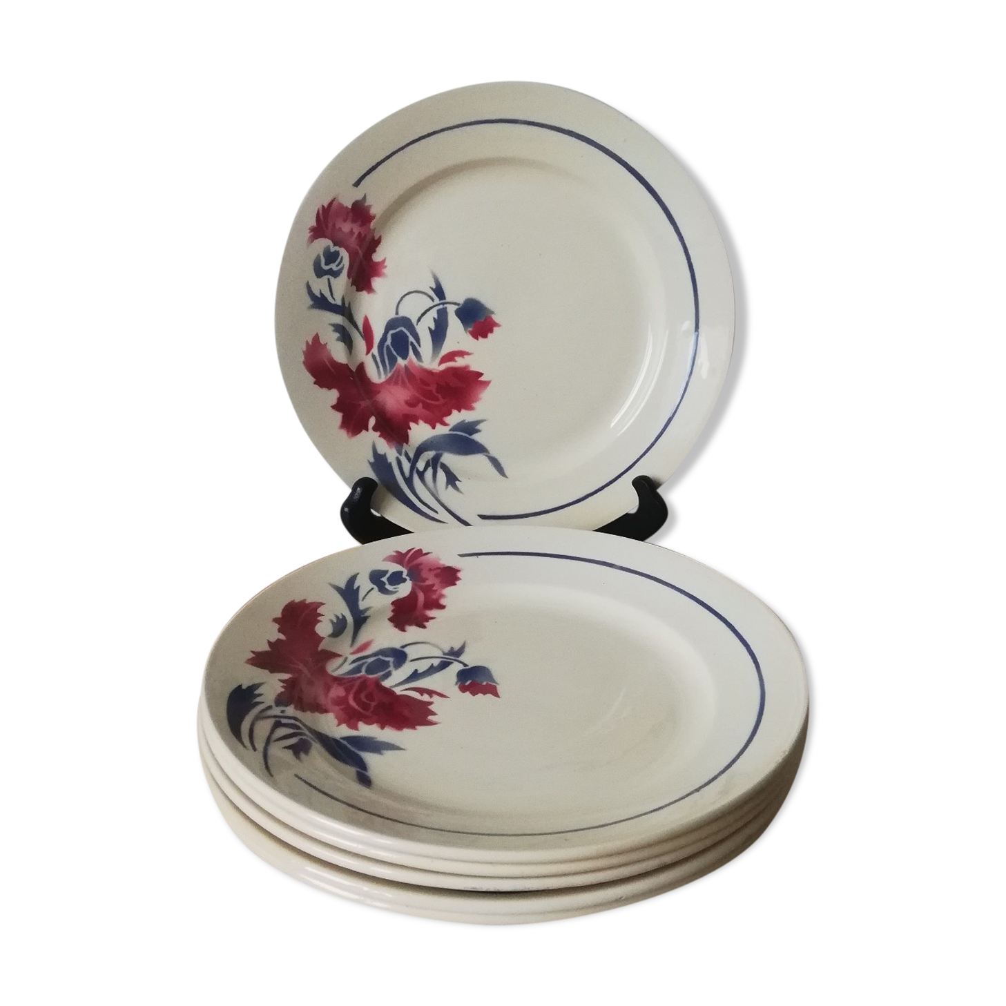 Set of 6 Lunéville plates