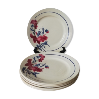 Lot de 6 assiettes Lunéville