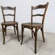Pair of Baumann Bistrot chairs from the 1920s with pyrography seat