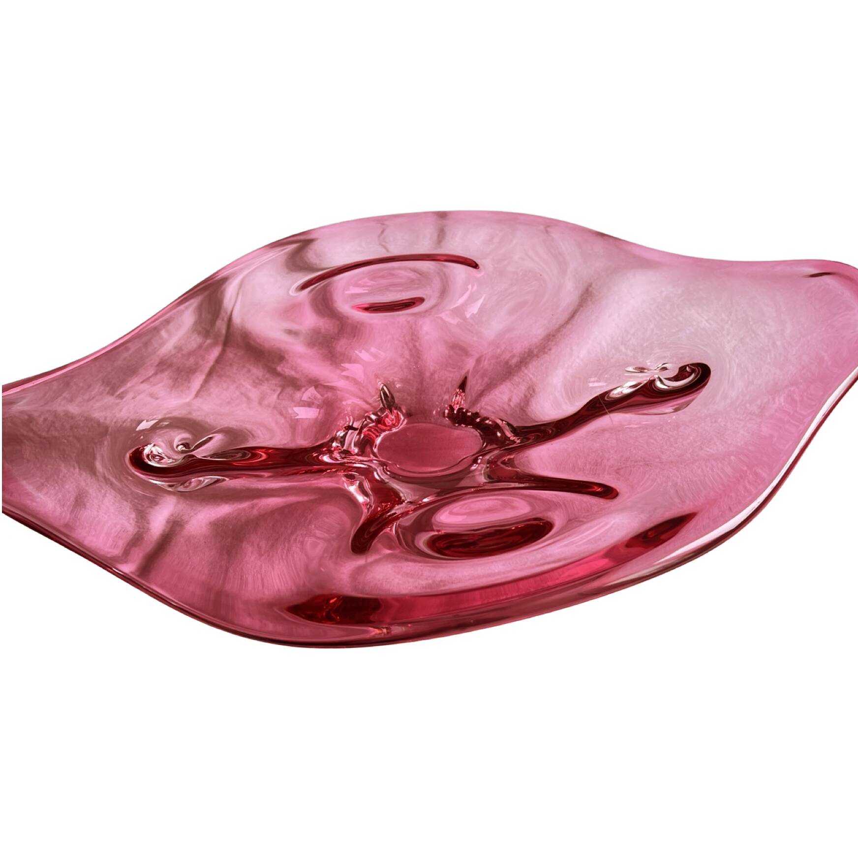 Large platter, designed by J. Hospodka, Chribska Sklarna, Czechoslovakia, 1