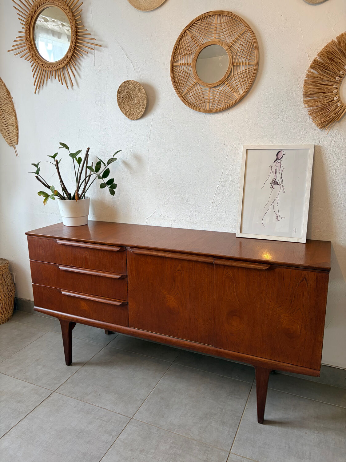Vintage Scandinavian teak sideboard