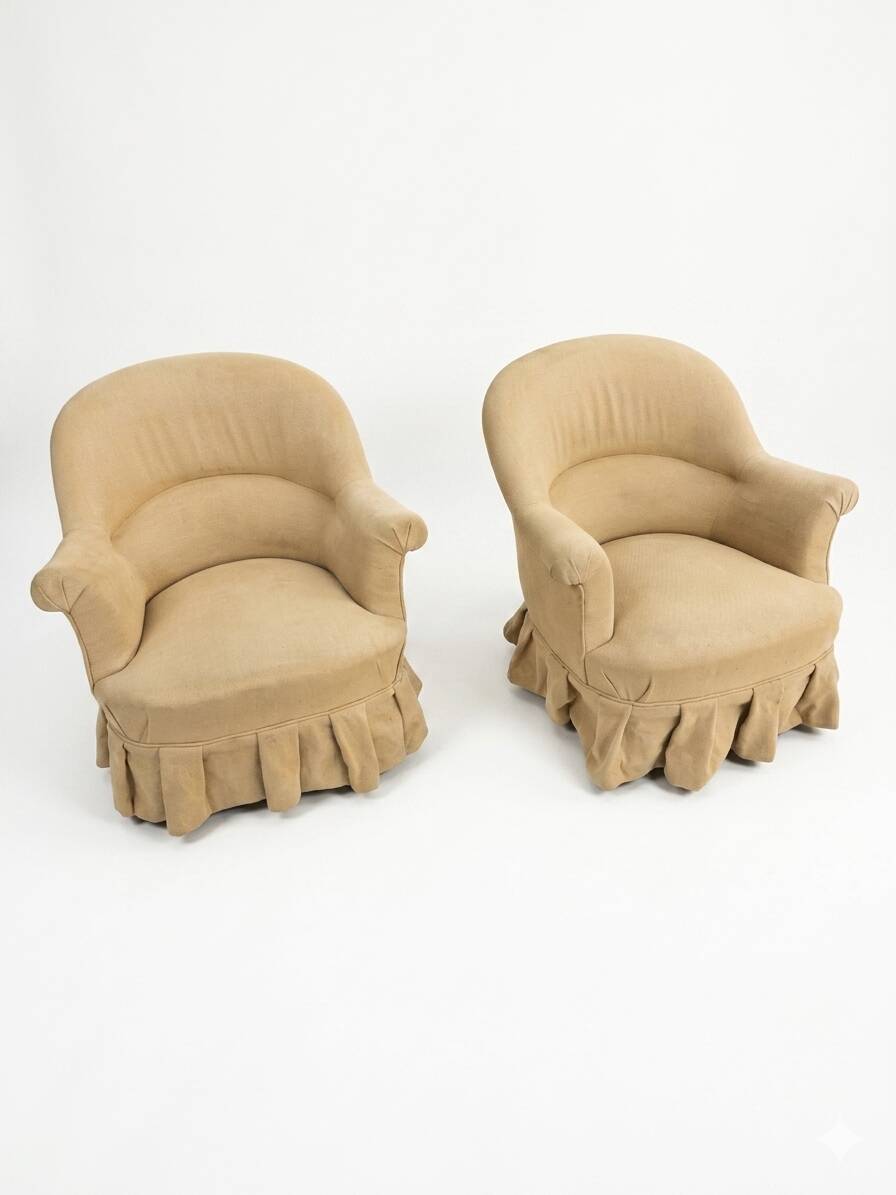 Pair of antique frog chairs