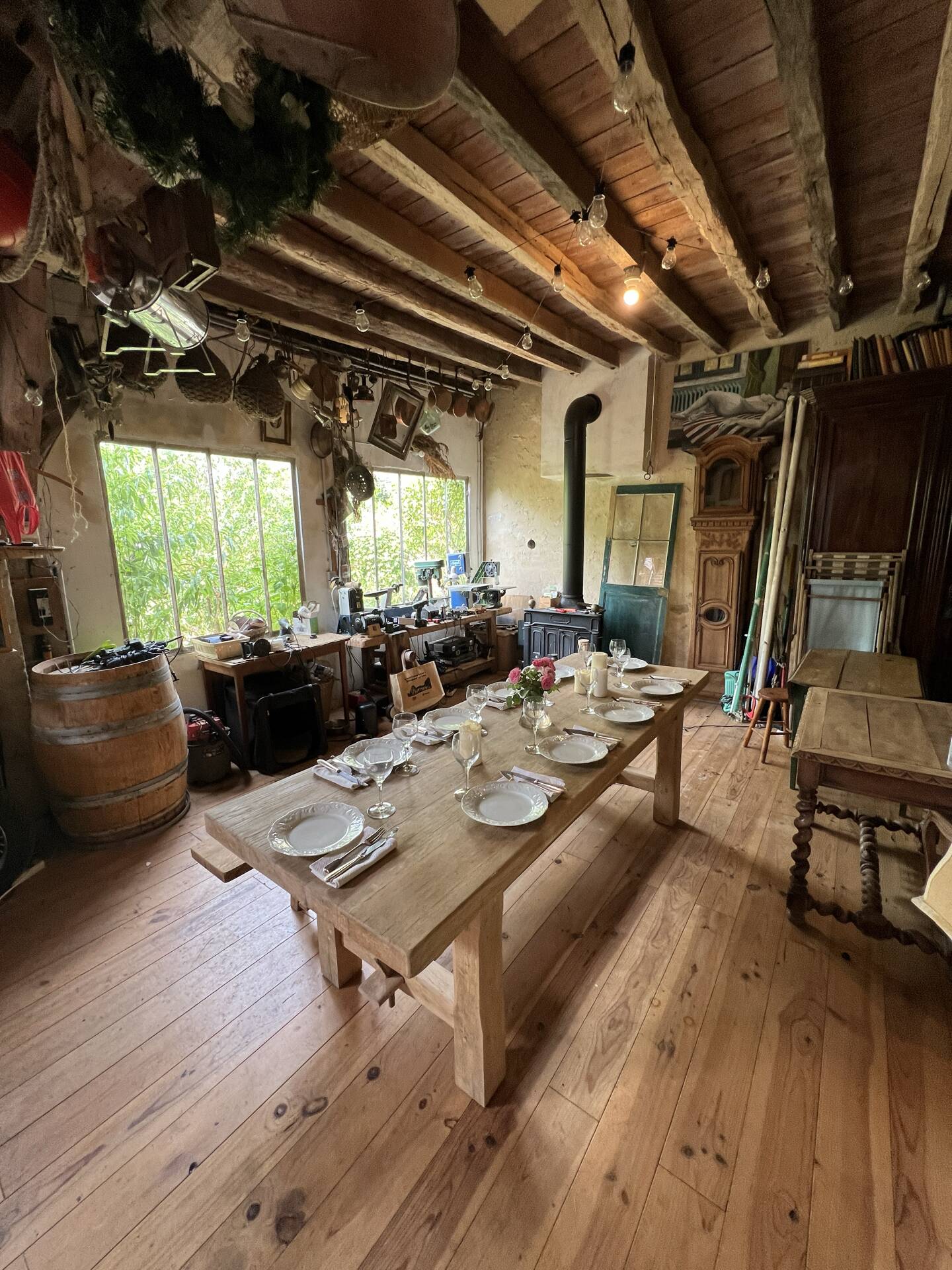 Farmhouse table - solid elm