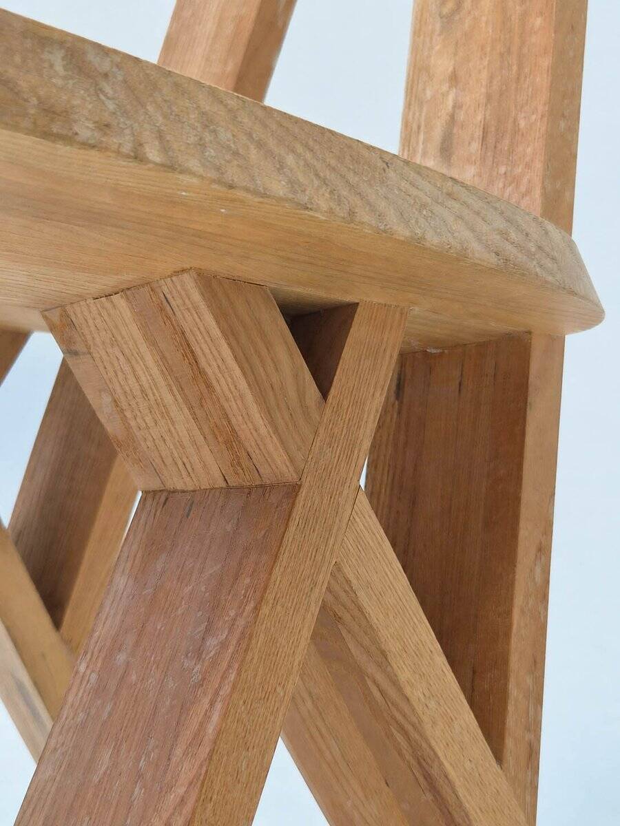 Model S45 Chlacc wood chair by Pierre Chapo, 1979