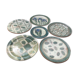 lot de 5 assiettes artisanales