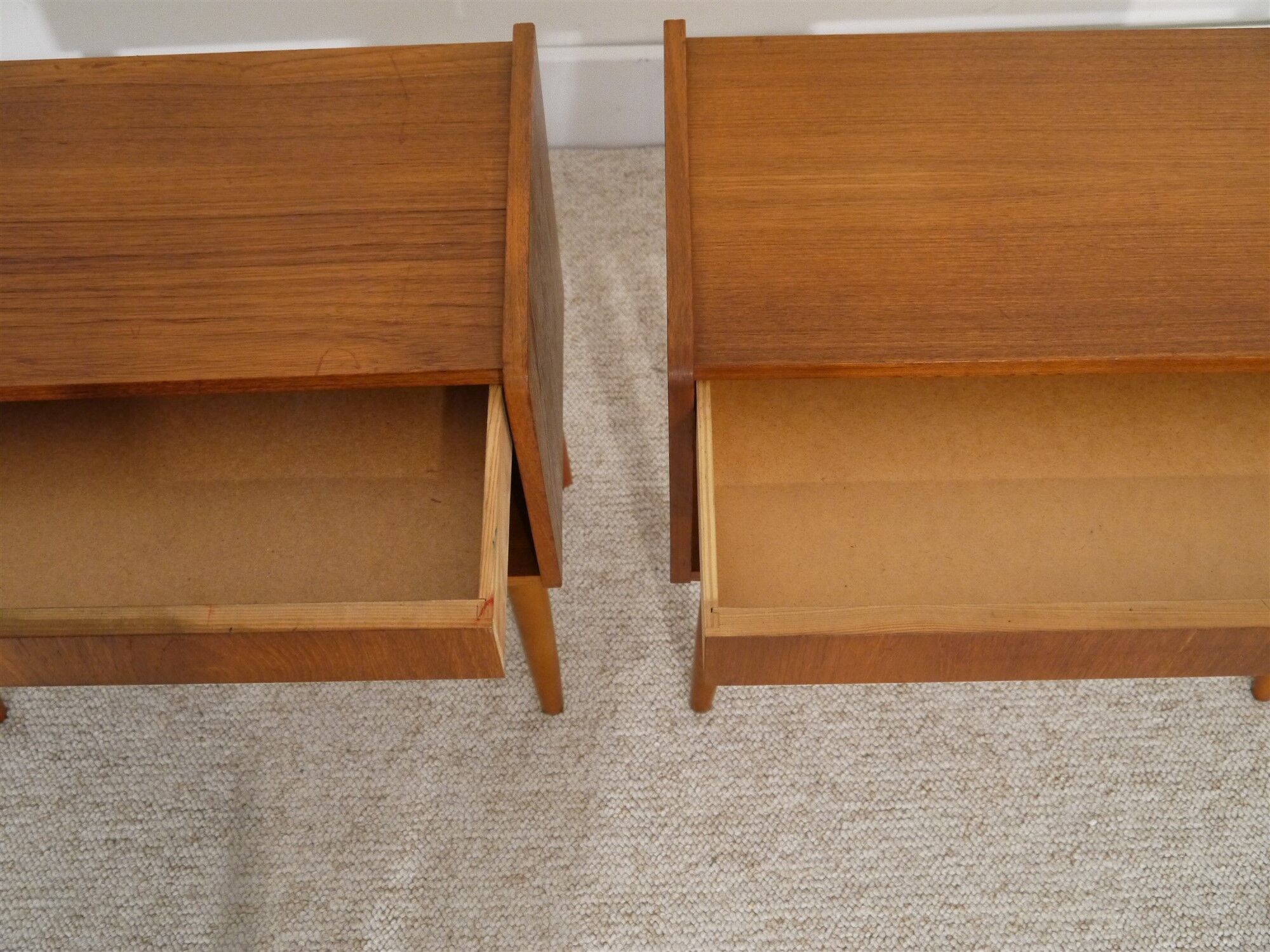 Pair of vintage Scandinavian  nightstands  1960